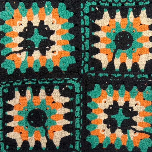 Orange and Black Crochet Crop Top - Picture 4 of 4